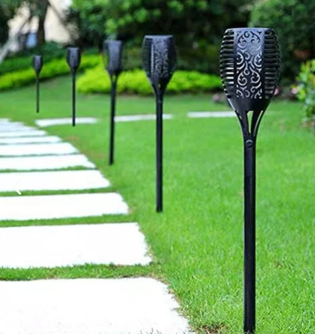 Pack 4 Antorchas Solares para Jardín 50 cm