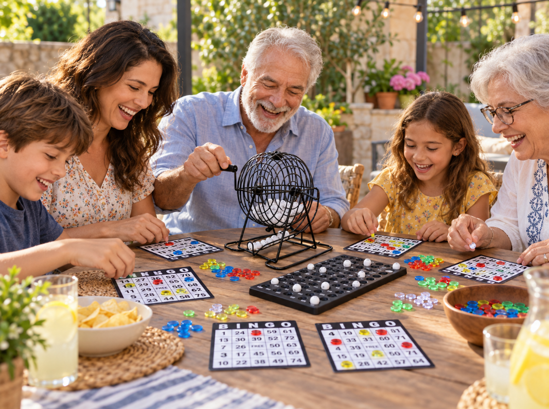 Bingo Familiar Completo con Tómbola y Cartones