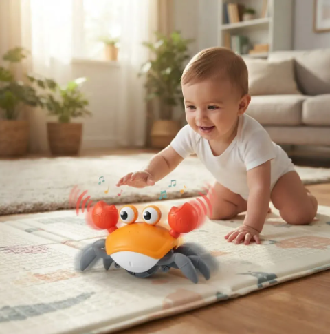 Cangrejo Caminador Interactivo USB con Luces y Sonido
