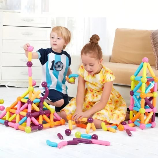 Set de Construcción Magnética 64 Piezas