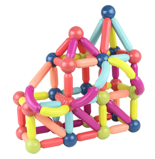 Set de Construcción Magnética 64 Piezas