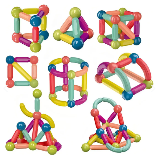 Set de Construcción Magnética 64 Piezas