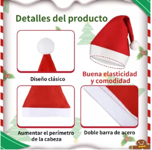 Pack 6 Gorros Navideños de Viejo Pascuero