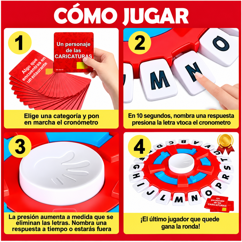 Juego Basta Electrónico Familiar | Diversión Rápida para Compartir