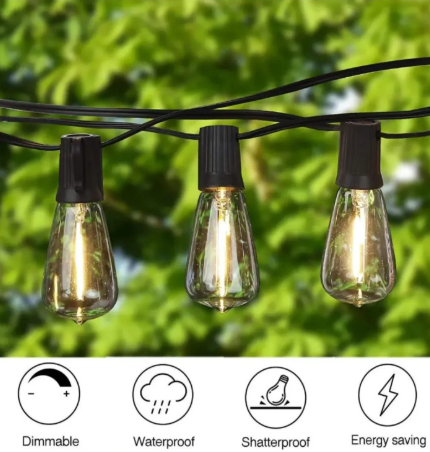 Guirnalda Solar Navideña 20 m con 20 Luces | Exterior IP65