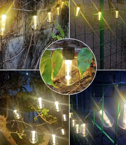 Guirnalda Solar Navideña 20 m con 20 Luces | Exterior IP65