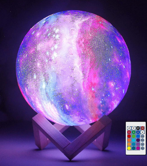 Lámpara Luna 3D RGB 18 cm con Control Remoto