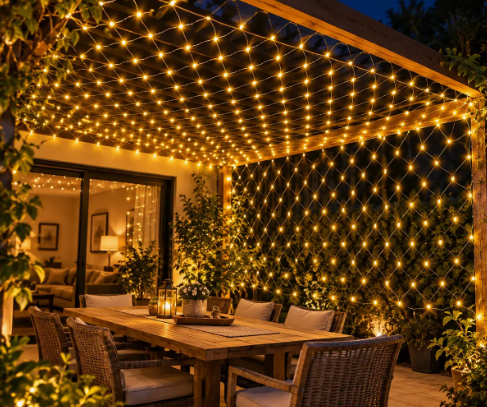 Malla Solar de Luces LED 3 × 2 m para Exterior