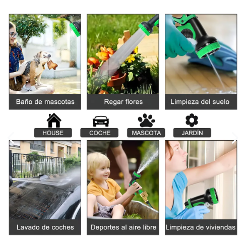 Manguera Expandible para Jardín 30 m con Pistola de Riego