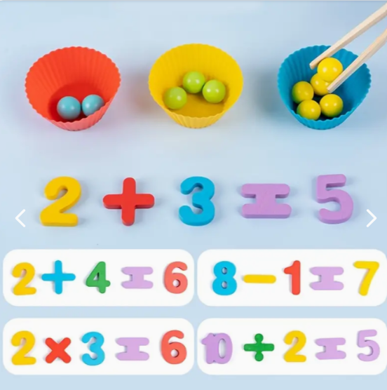 Juego Didáctico de Matemáticas y Conteo con Colores