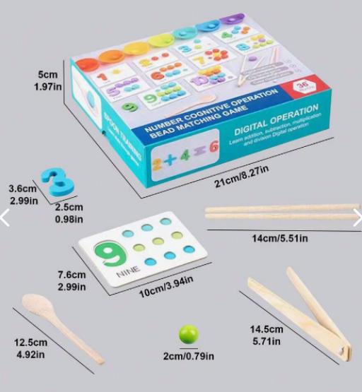 Juego Didáctico de Matemáticas y Conteo con Colores