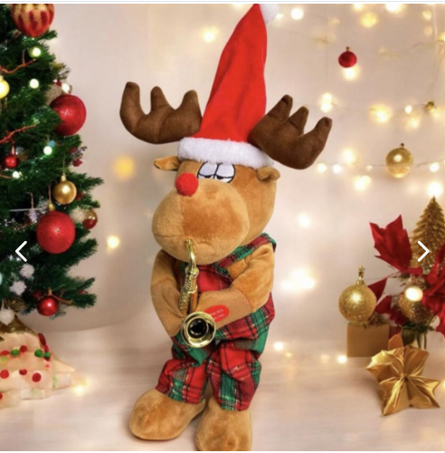 Reno Navideño Musical y Bailarín 47 cm