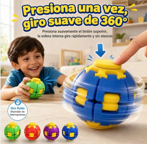 Spinner Sensorial Giratorio 3D | Fidget Antiestrés