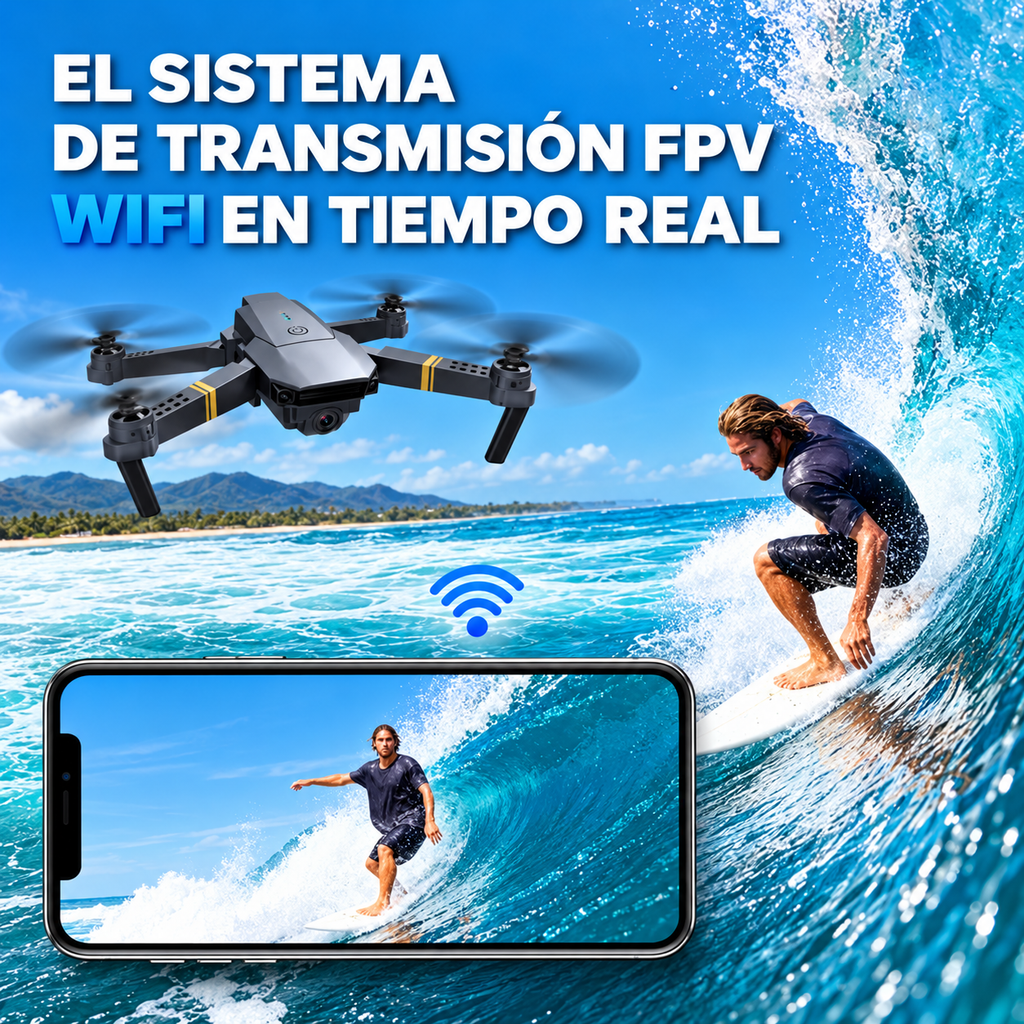 Dron Plegable con Cámara y Control por App