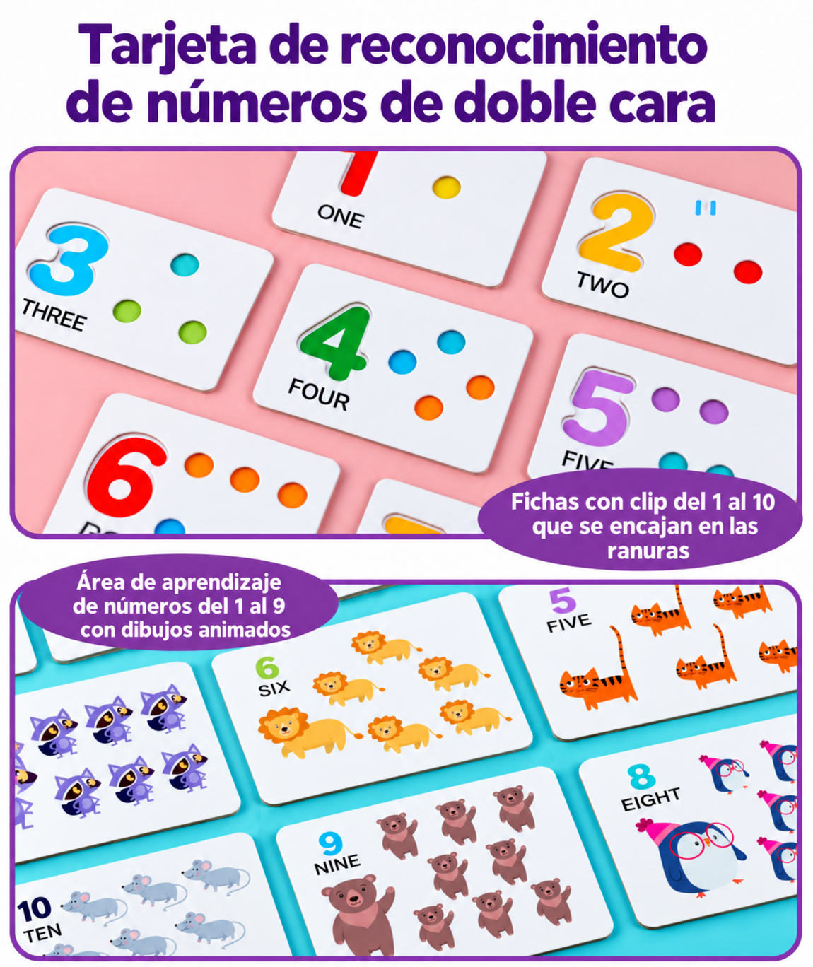 Juego Didáctico de Matemáticas y Conteo con Colores