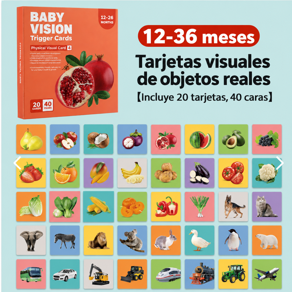 Tarjetas Sensoriales Montessori para Bebés | Por Etapa