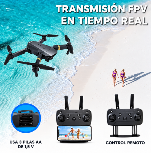 Dron Plegable con Cámara y Control por App