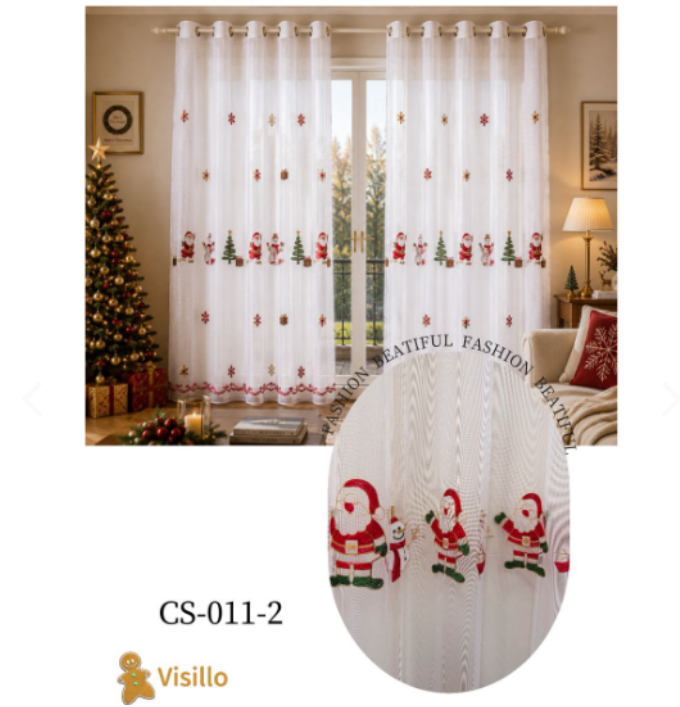 Pack 2 Visillos Navideños para Ventana | Varios Diseños