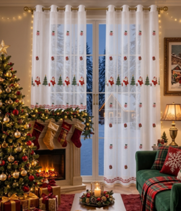 Pack 2 Visillos Navideños para Ventana | Varios Diseños