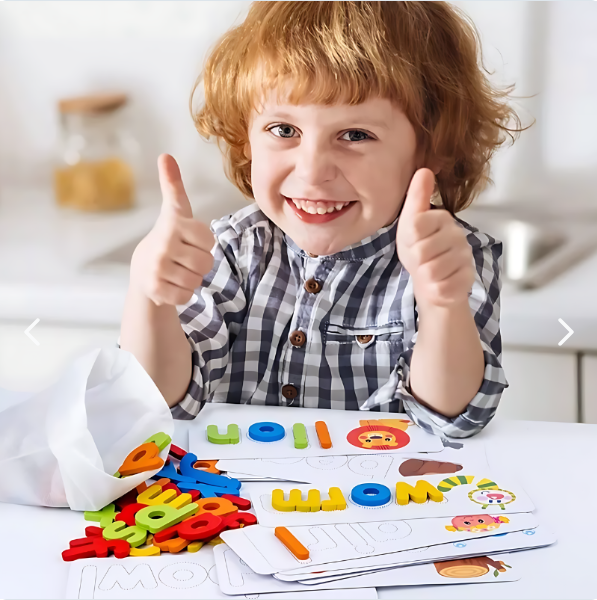 Juego de Deletreo Infantil con Letras y Palabras