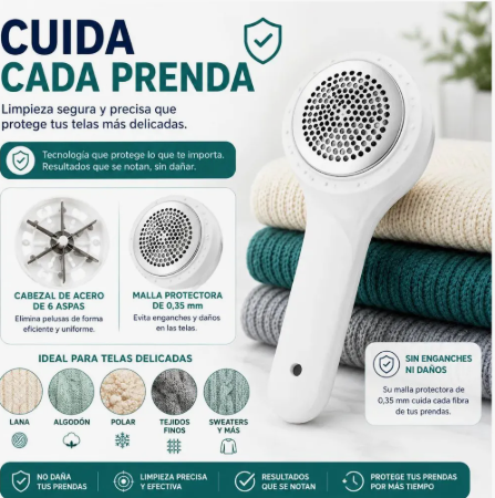 Quitapelusas Eléctrico Recargable