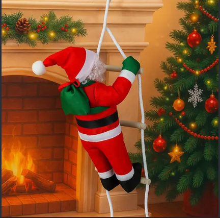 Papá Noel Escalador Decorativo 25 cm